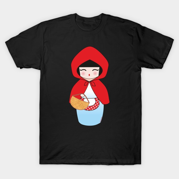 Kokeshi Little red riding hood T-Shirt by Pendientera